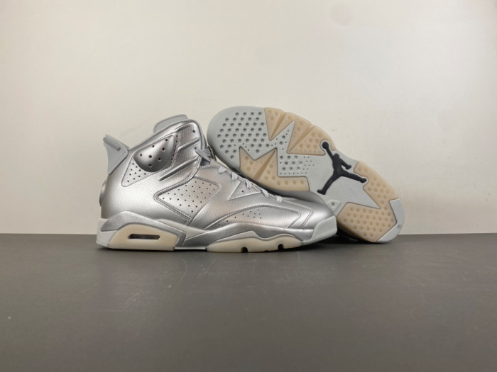 Air Jordan 6 Retro PSG Paris Saint-Germain Silver IQ5135-001