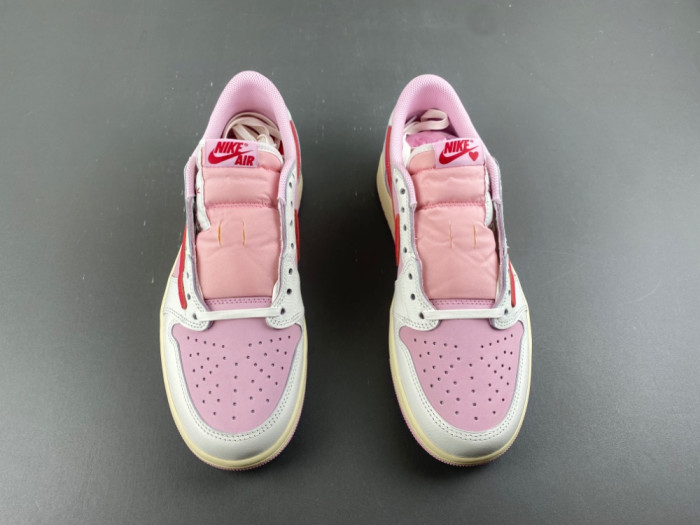 Travis Scott × Air Jordan 1 Low "Shy Pink"IQ7604-101