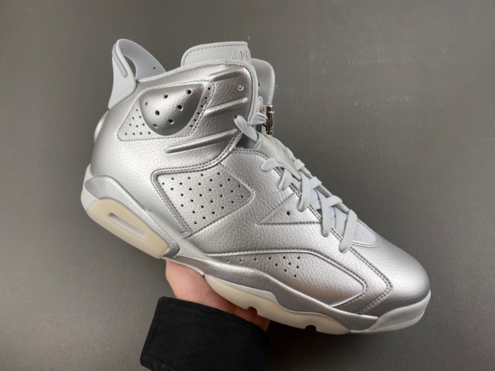 Air Jordan 6 Retro PSG Paris Saint-Germain Silver IQ5135-001
