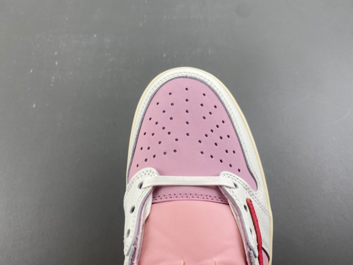 Travis Scott × Air Jordan 1 Low "Shy Pink"IQ7604-101
