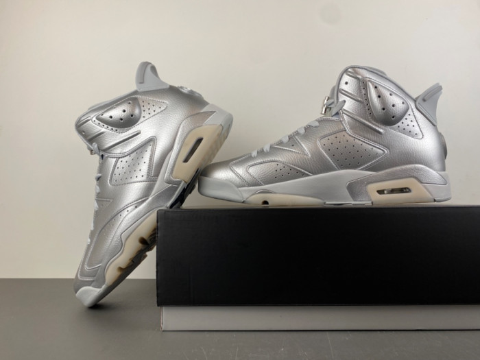 Air Jordan 6 Retro PSG Paris Saint-Germain Silver IQ5135-001