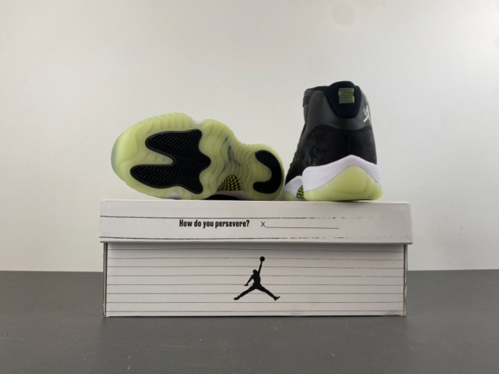 Air Jordan 11 Retro Black Barely Volt - IB1378-001