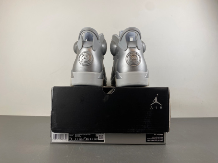 Air Jordan 6 Retro PSG Paris Saint-Germain Silver IQ5135-001