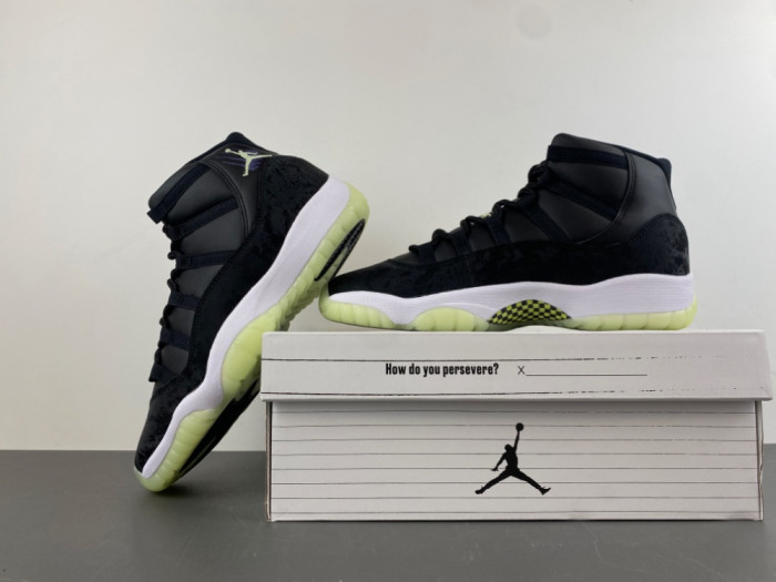 Air Jordan 11 Retro Black Barely Volt - IB1378-001