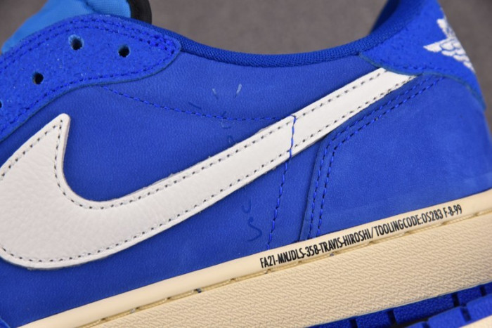 Air Jordan 1 Retro Low OG SP Fragment x Travis Scott Blue DM7866 - 400