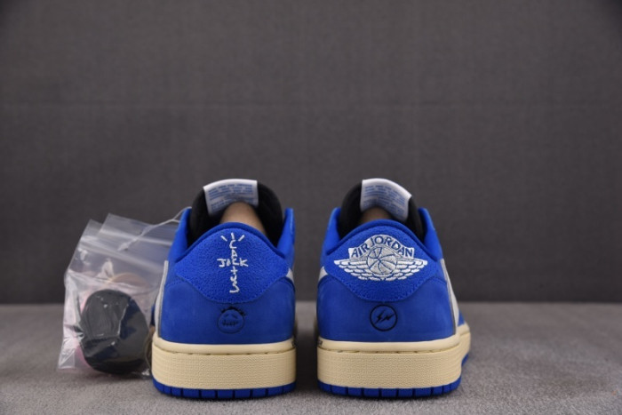 Air Jordan 1 Retro Low OG SP Fragment x Travis Scott Blue DM7866 - 400