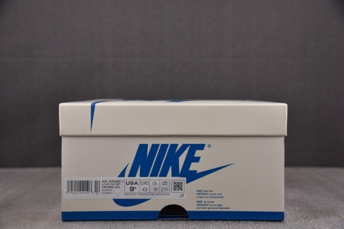 Air Jordan 1 Retro Low OG SP Fragment x Travis Scott Blue DM7866 - 400