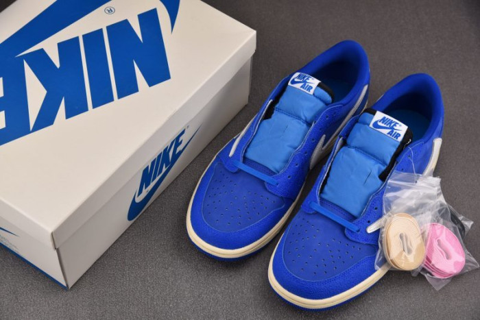 Air Jordan 1 Retro Low OG SP Fragment x Travis Scott Blue DM7866 - 400